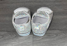 Load image into Gallery viewer, Silver Glitter Baby Shoes