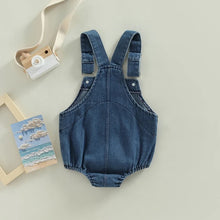 Load image into Gallery viewer, Infant Denim Overalls Button Closure | Baby Clothes | Baby Overalls