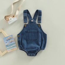 Load image into Gallery viewer, Infant Denim Overalls Button Closure | Baby Clothes | Baby Overalls