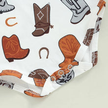 Load image into Gallery viewer, Western Shirt | Cowboy Boots Bodysuit | Western Bodysuit | Baby Boy Clothes