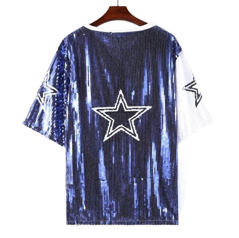 Dallas Cowboys Sparkly Sequin Dress  Bombshell Boutique LV