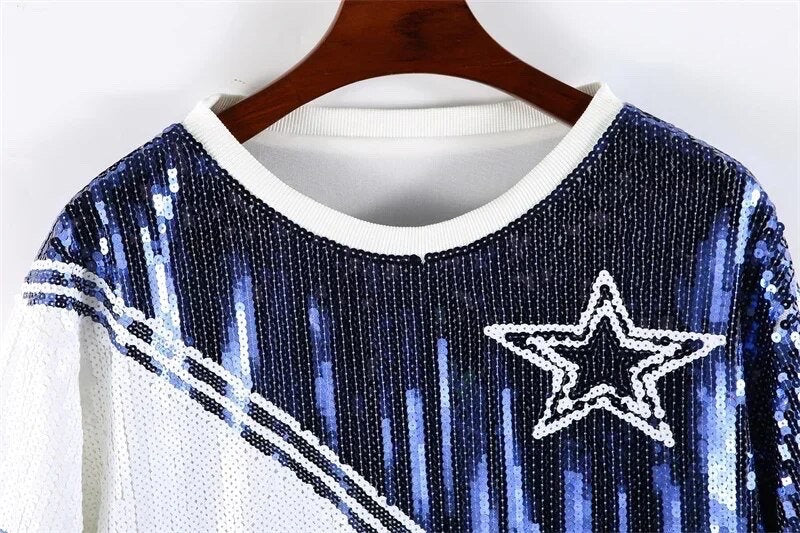Dallas Cowboys Sparkly Sequin Dress Bombshell Boutique LV Dallas Cowboys Sparkly Sequin Dress Bombshell Boutique LV