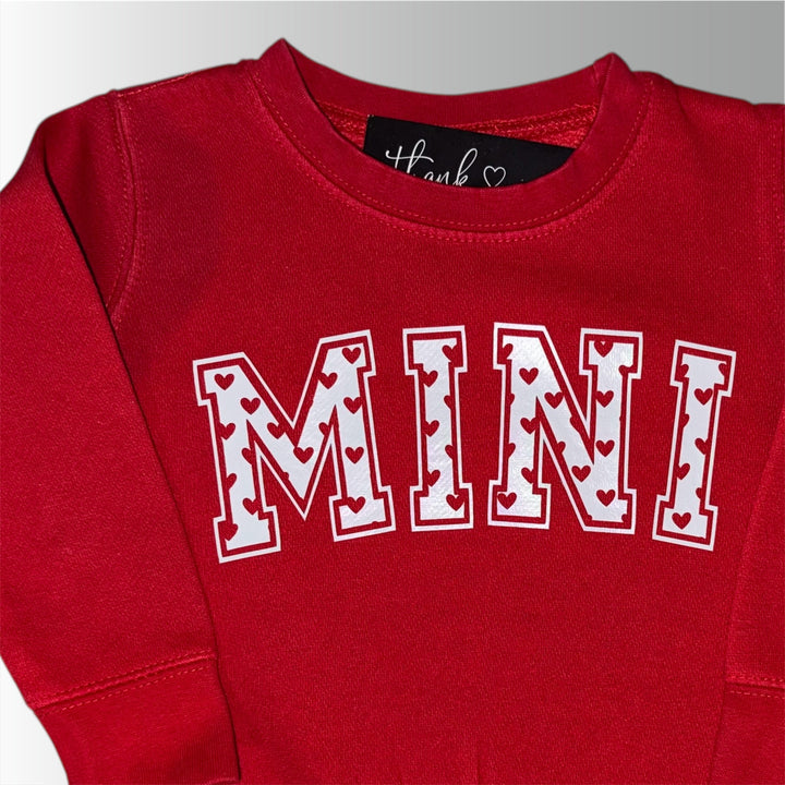 Load image into Gallery viewer, MINI Heart Design Valentine's Day Toddler Fleece Sweatshirt