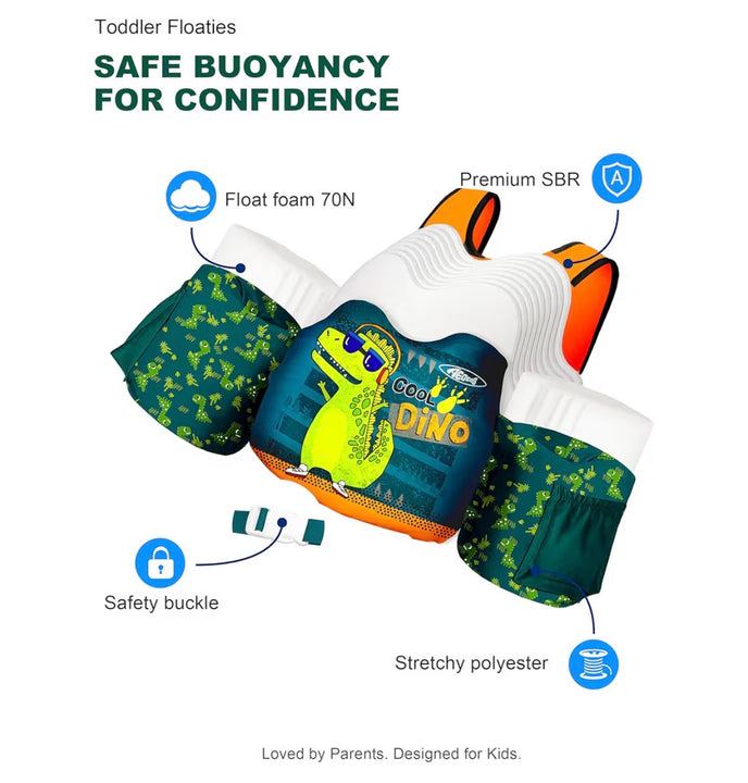Load image into Gallery viewer, NWT - Aeocoo Dinosaur Floaties Toddler Swim Vest - Toddler Floaties Baby Swim (Copy)
