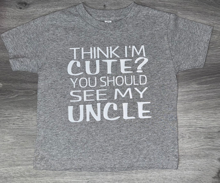 Load image into Gallery viewer, Think I'm Cute You Should See My Uncle Bodysuit