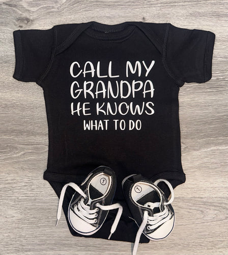 Call My Grandpa He Knows What To Do Bodysuit