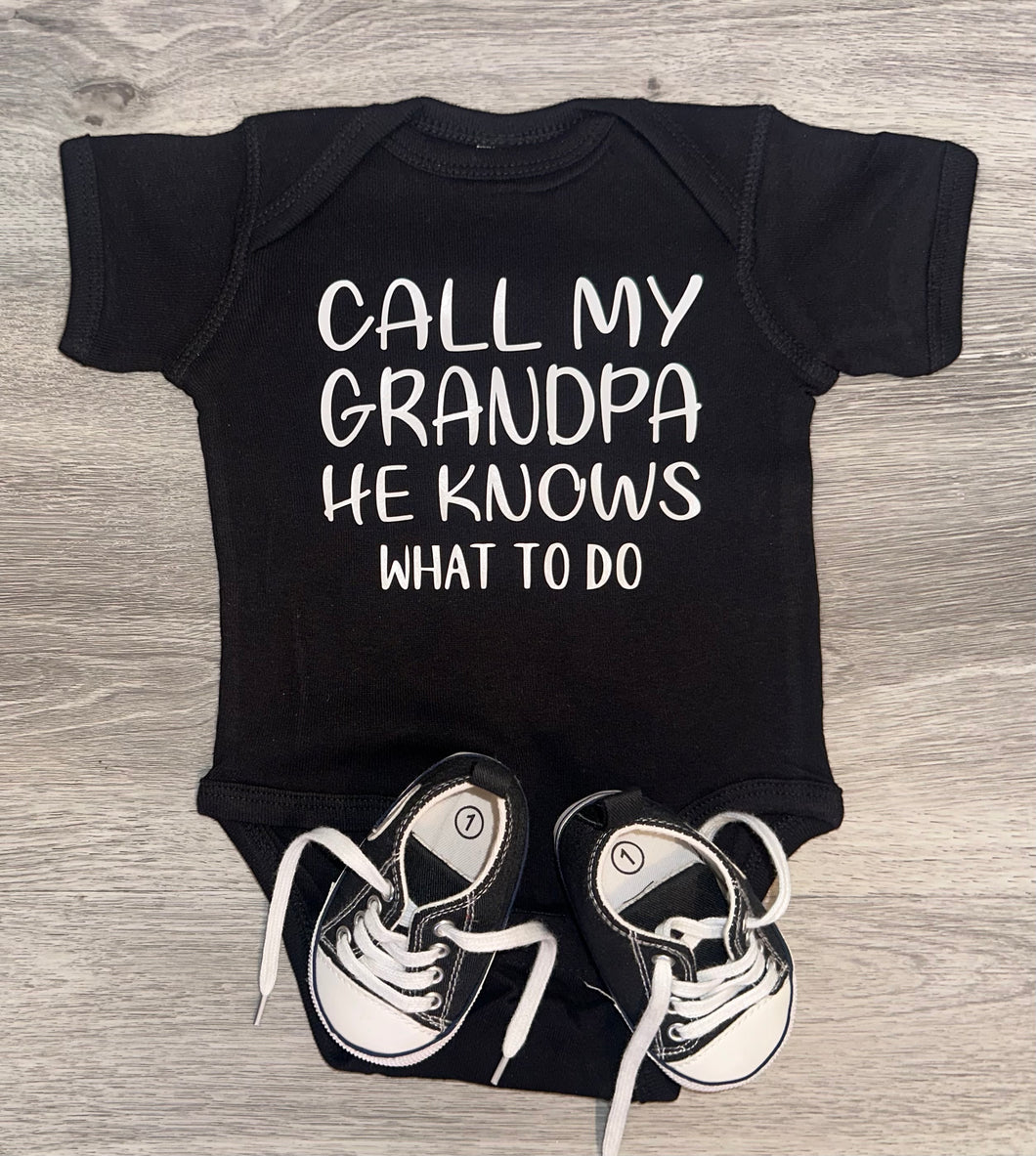 Call My Grandpa He Knows What To Do Bodysuit