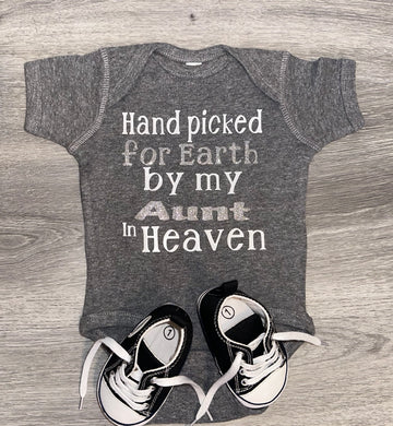 Hand Picked For Earth By My Aunt In Heaven Bodysuit
