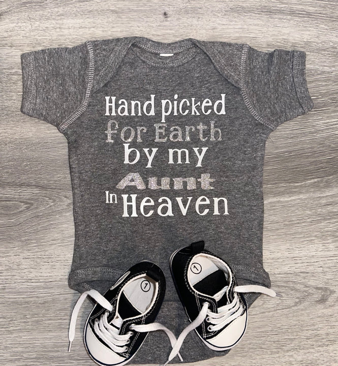 Load image into Gallery viewer, Hand Picked For Earth By My Aunt In Heaven Bodysuit
