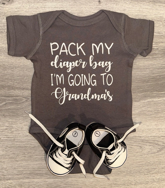 Load image into Gallery viewer, Pack My Diaper Bag I’m Going To Grandmas Bodysuit