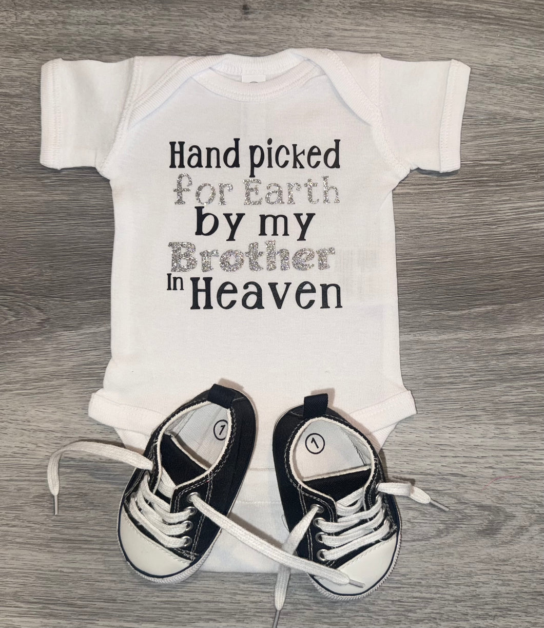 Hand Picked For Earth By My Brother In Heaven Bodysuit