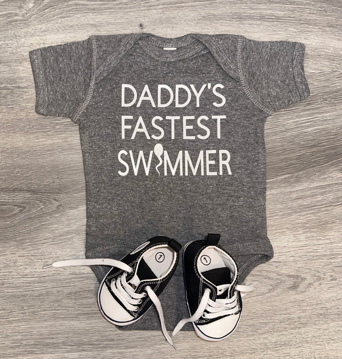 Load image into Gallery viewer, Daddy’s Fastest Swimmer Bodysuit