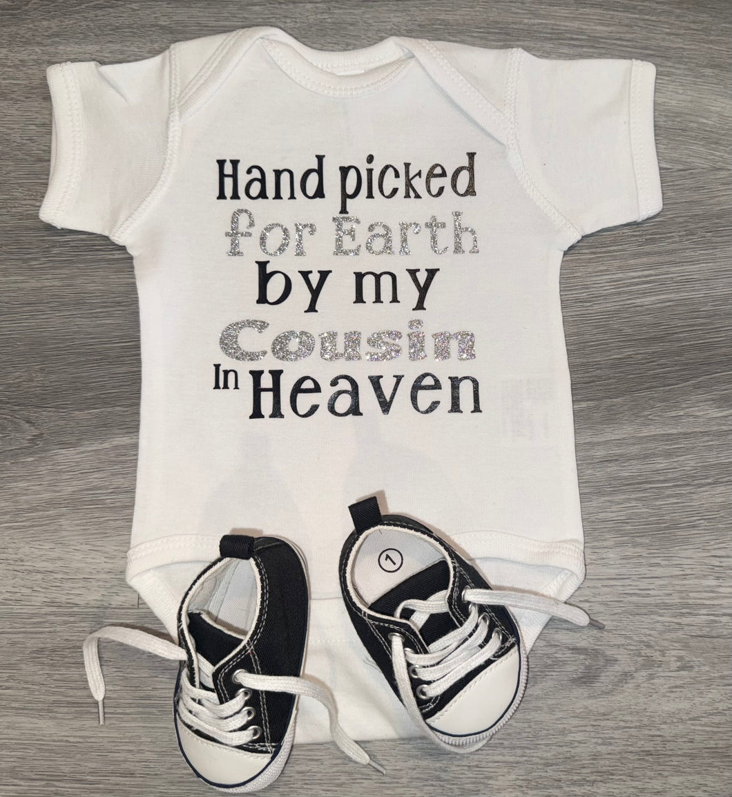 Hand Picked For Earth By My Cousin In Heaven Bodysuit