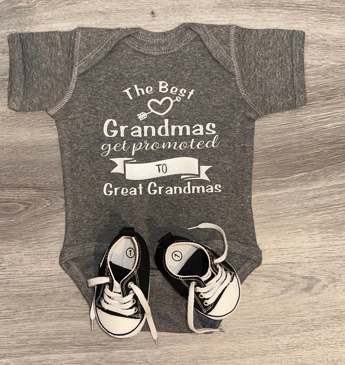 Load image into Gallery viewer, The Best Grandmas Get Promoted To Great Grandmas Bodysuit