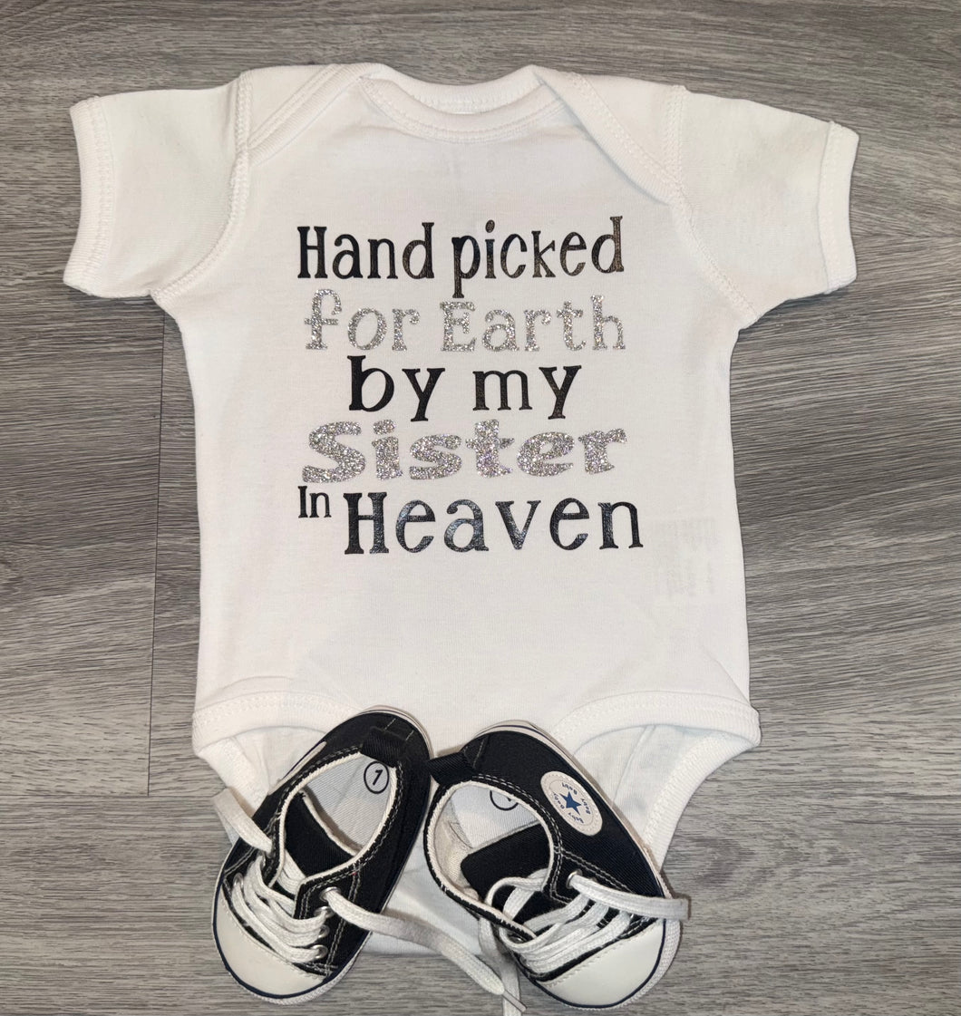 Hand Picked For Earth By My Sister In Heaven Bodysuit