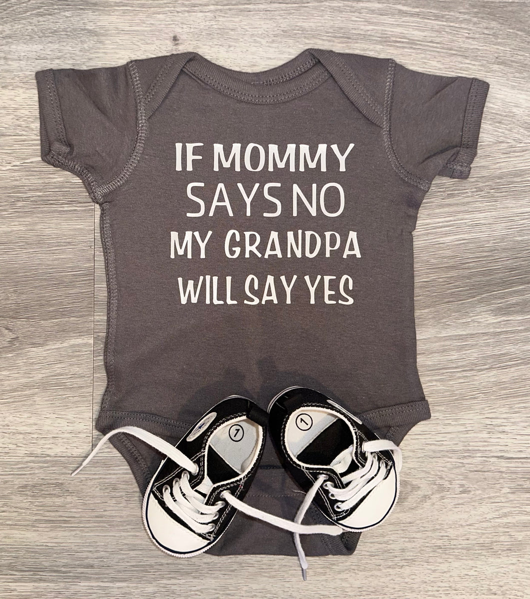 If Mommy Says No My Grandpa Will Say Yes Bodysuit