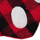Load image into Gallery viewer, Red Buffalo Check Paw Print Dog Christmas Stocking 13.5"