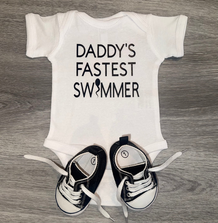 Load image into Gallery viewer, Daddy’s Fastest Swimmer Bodysuit