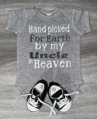 Hand Picked For Earth By My Uncle In Heaven Bodysuit