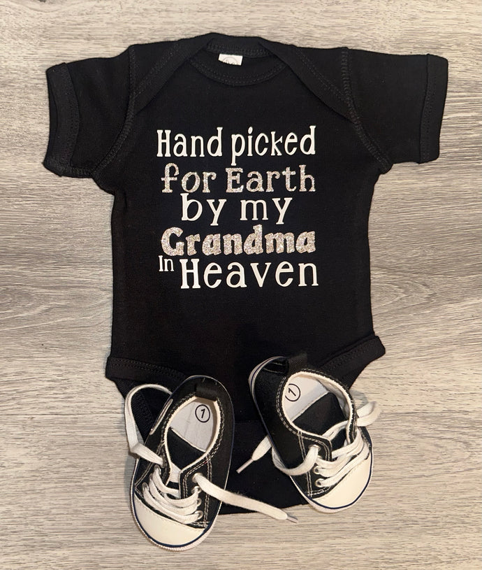 Hand Picked For Earth By My Grandma In Heaven Bodysuit