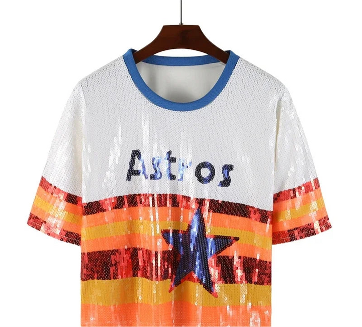 Load image into Gallery viewer, Houston Astros Sparkly Sequin Dress