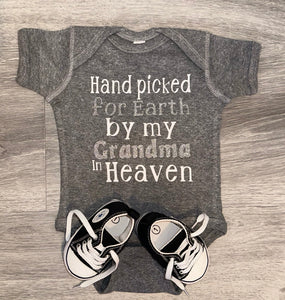 Hand Picked For Earth By My Grandma In Heaven Bodysuit