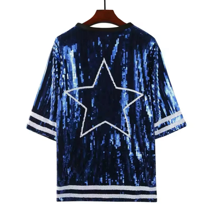 Load image into Gallery viewer, Dallas Cowboys Sparkly Sequin Dress