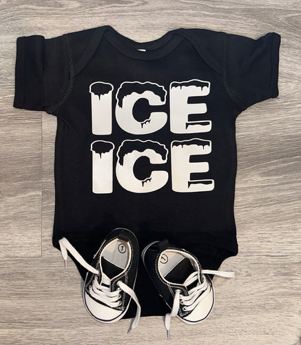 Ice Ice Baby Bodysuit - PREMADE READY TO SHIP 6-12 MONTH FIT