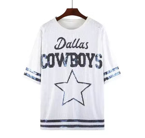 Dallas Cowboys Sparkly Sequin Dress Bombshell Boutique LV Dallas Cowboys Sparkly Sequin Dress Bombshell Boutique LV