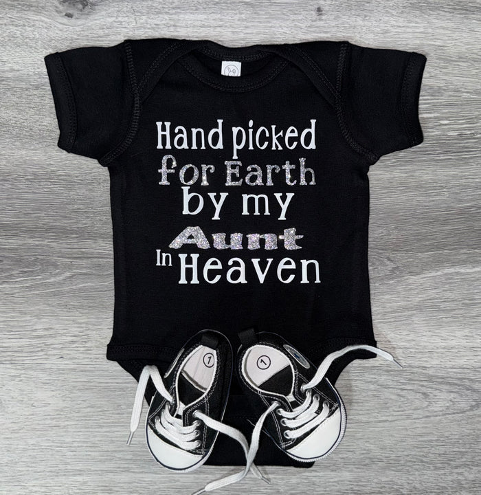 Load image into Gallery viewer, Hand Picked For Earth By My Aunt In Heaven Bodysuit