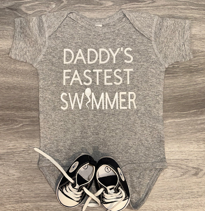 Load image into Gallery viewer, Daddy’s Fastest Swimmer Bodysuit