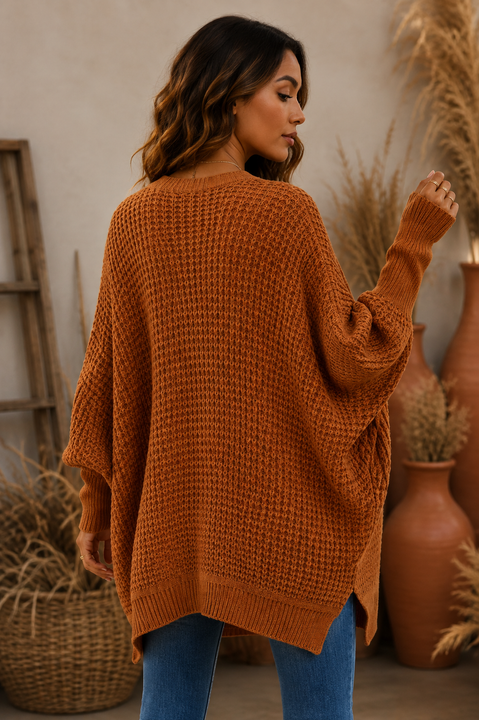 Load image into Gallery viewer, Brick Women's Kimono Batwing Knitted Slouchy Oversized Cardigan Sweater