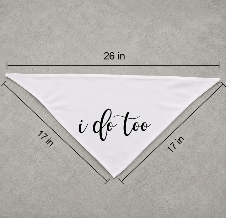 Load image into Gallery viewer, I DO Too Dog Wedding Bandana