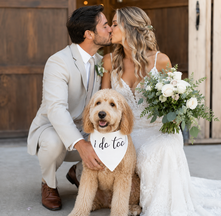Load image into Gallery viewer, I DO Too Dog Wedding Bandana
