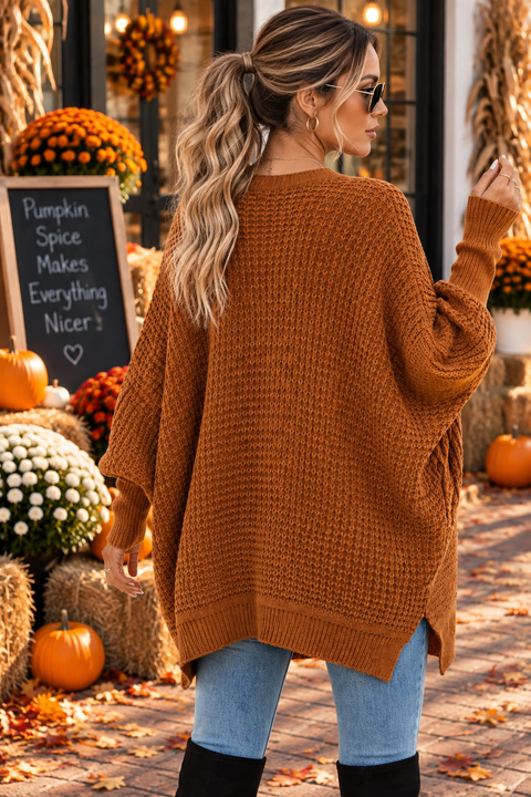 Load image into Gallery viewer, Brick Women's Kimono Batwing Knitted Slouchy Oversized Cardigan Sweater