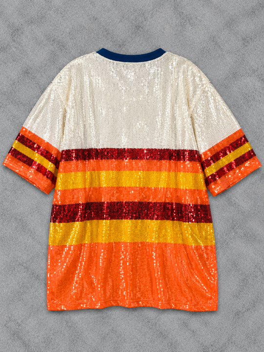 Load image into Gallery viewer, Sparkly Sequin Houston Astros Jersey Dress