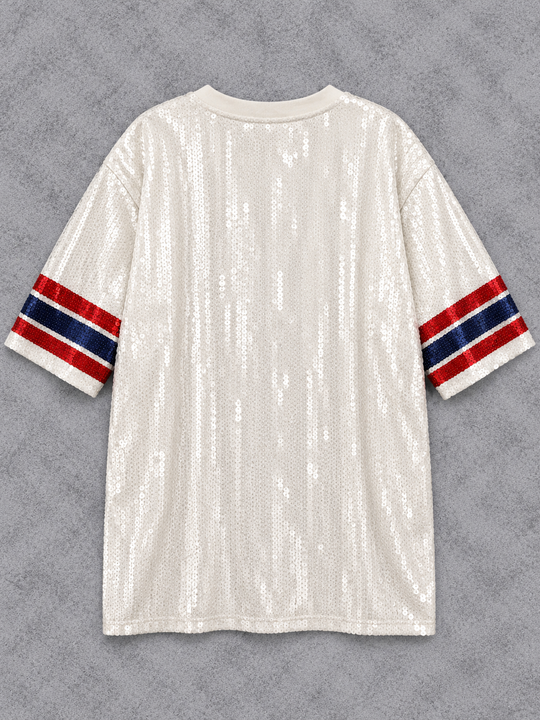 Load image into Gallery viewer, Sparkly Sequin Houston Texans Jersey Dress