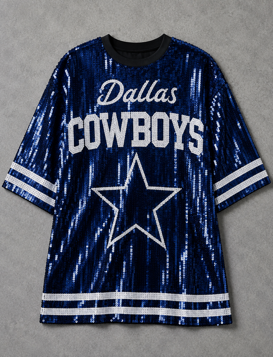 Load image into Gallery viewer, Dallas Cowboys Sparkly Sequin Dress