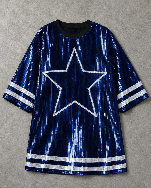 Load image into Gallery viewer, Dallas Cowboys Sparkly Sequin Dress