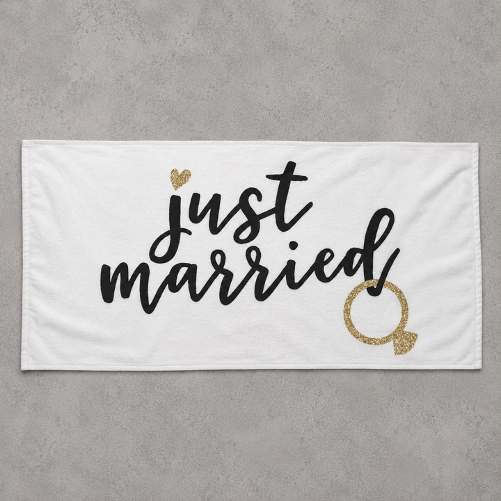 Load image into Gallery viewer, Just Married Beach Towel