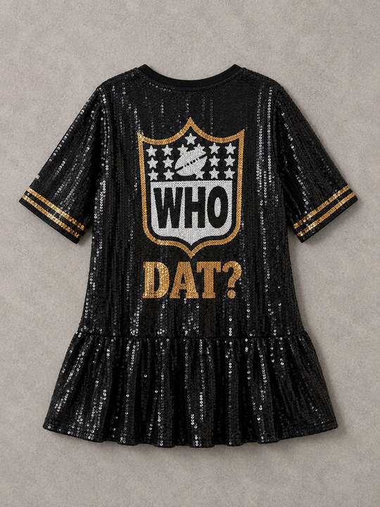 Load image into Gallery viewer, New Orleans Saints Sparkly Sequin Dress