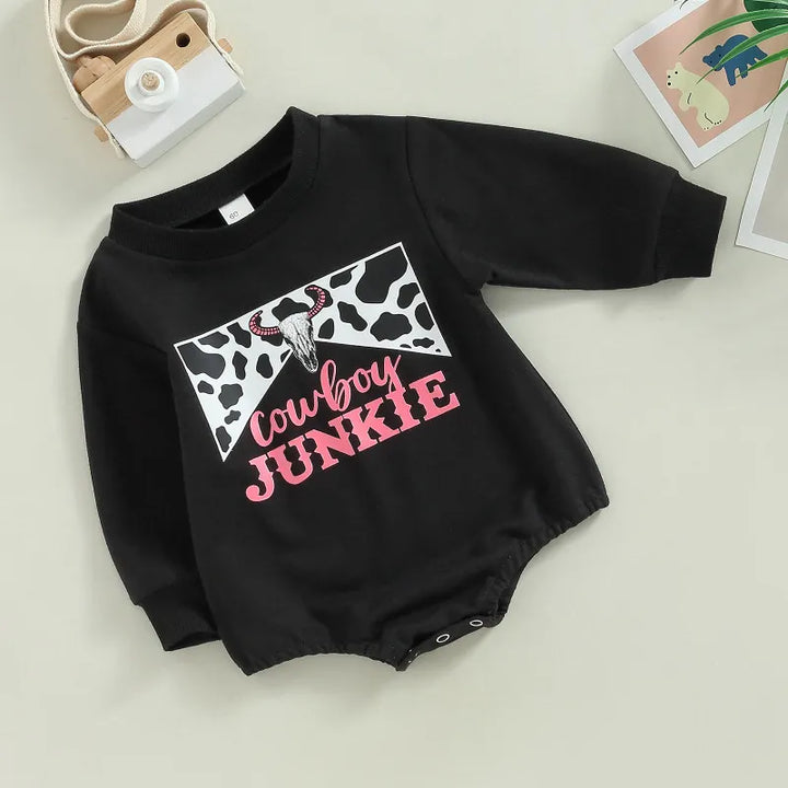 Load image into Gallery viewer, Cowboy Junkie Bodysuit | Western Bodysuit | Baby Girl Clothes