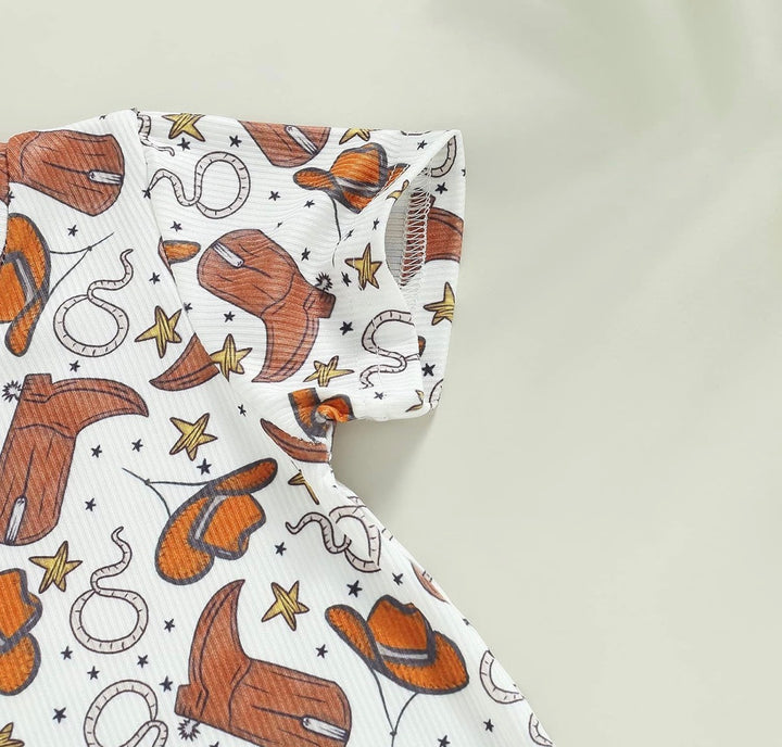 Load image into Gallery viewer, Cowboy Boots Bodysuit Romper | Western Bodysuit | Baby Boy Clothes | Western Shirt |