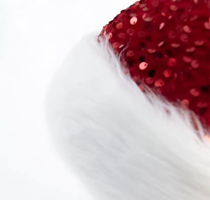 Load image into Gallery viewer, Glitter Santa Claus Hat Sparkly Sequin Santa Hat
