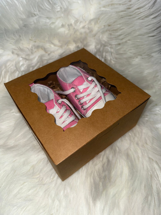 Load image into Gallery viewer, Hot Pink Glitter Baby Girls Shoes, Newborn Infant Non-Slip Canvas Denim High Top Sneakers, Toddler First Walkers Shoes