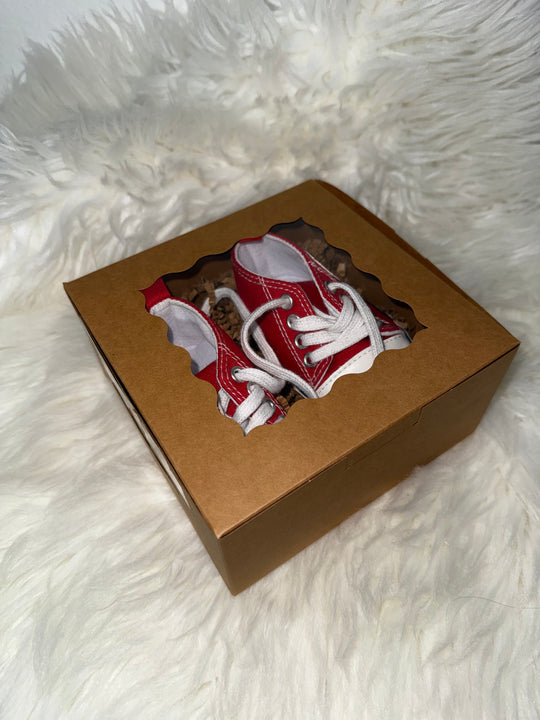 Load image into Gallery viewer, Red Unisex Baby Boys Girls Shoes, Newborn Infant Non-Slip Canvas Denim High Top Sneakers, Toddler First Walkers Shoes