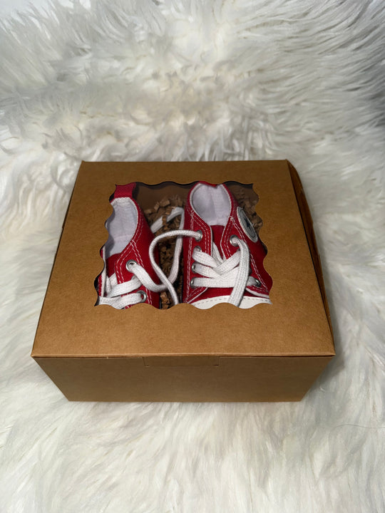 Load image into Gallery viewer, Red Unisex Baby Boys Girls Shoes, Newborn Infant Non-Slip Canvas Denim High Top Sneakers, Toddler First Walkers Shoes