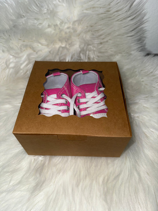 Load image into Gallery viewer, Hot Pink Glitter Baby Girls Shoes, Newborn Infant Non-Slip Canvas Denim High Top Sneakers, Toddler First Walkers Shoes