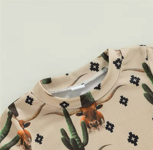 Cactus & Cows Western Bodysuit Romper | Baby Boy Clothes