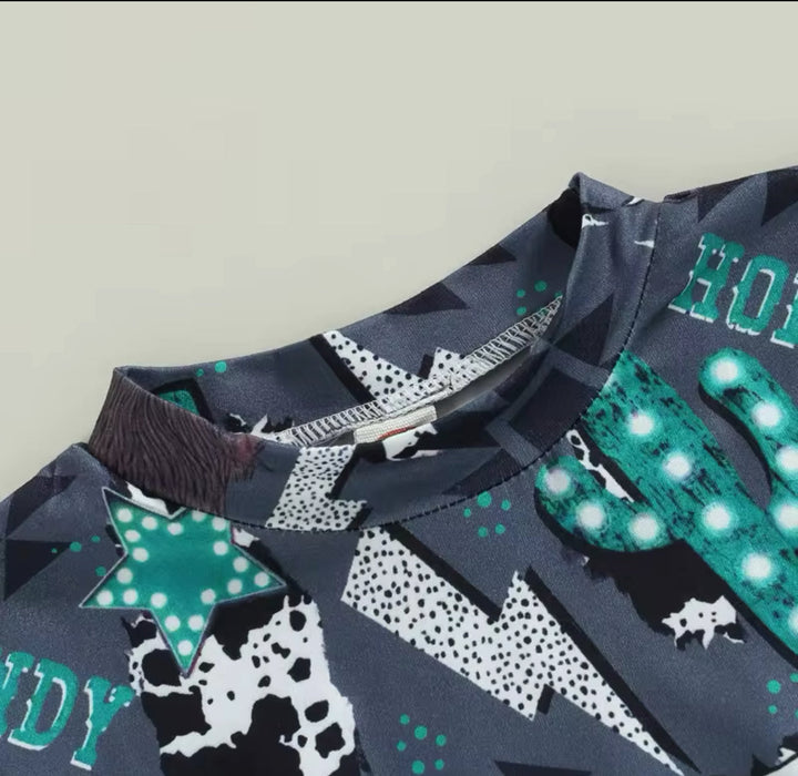 Load image into Gallery viewer, Howdy Western Bodysuit | Western Bodysuit | Baby Boy Clothes | Western Shirt |